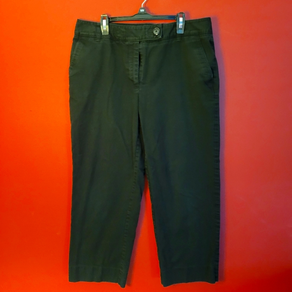 Talbots black capris size 10